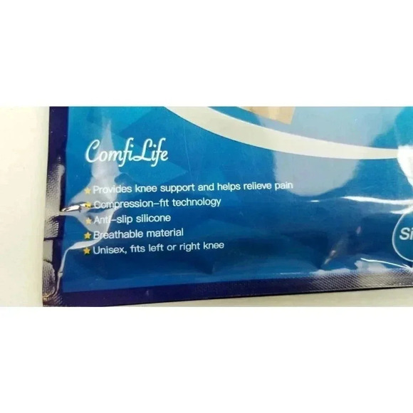 Comfilife Size Large Compression Fit Knee Sleeve Unisex Knee Support Anti Slip - Picture 2 of 8